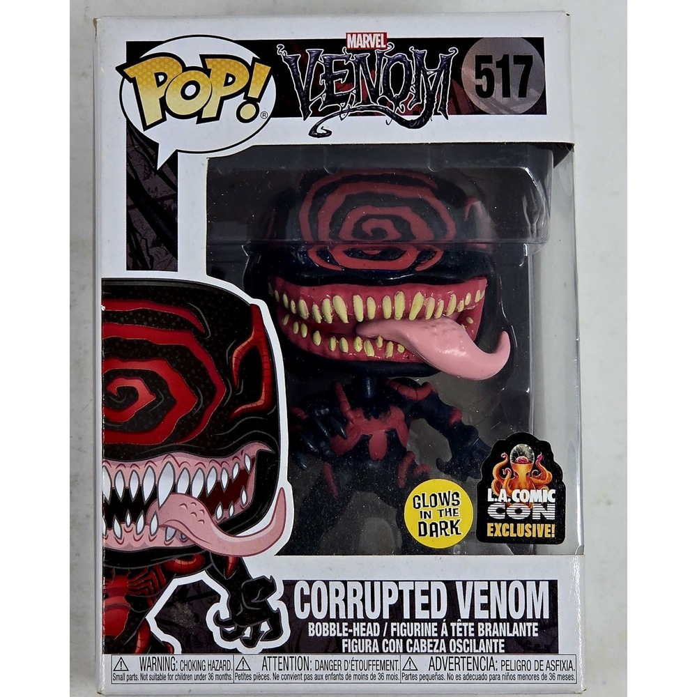 Funko Pop! Corrupted Venom #517 Marvel 2019 LA Comic Con Exclusive Glows NIB